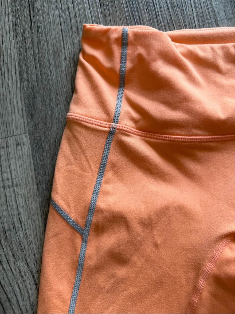 Free People Peach Orange Leggings with Contrast Stitching